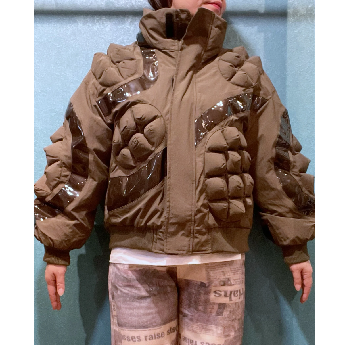 KOREA import リアルダウンジャケット カーキ