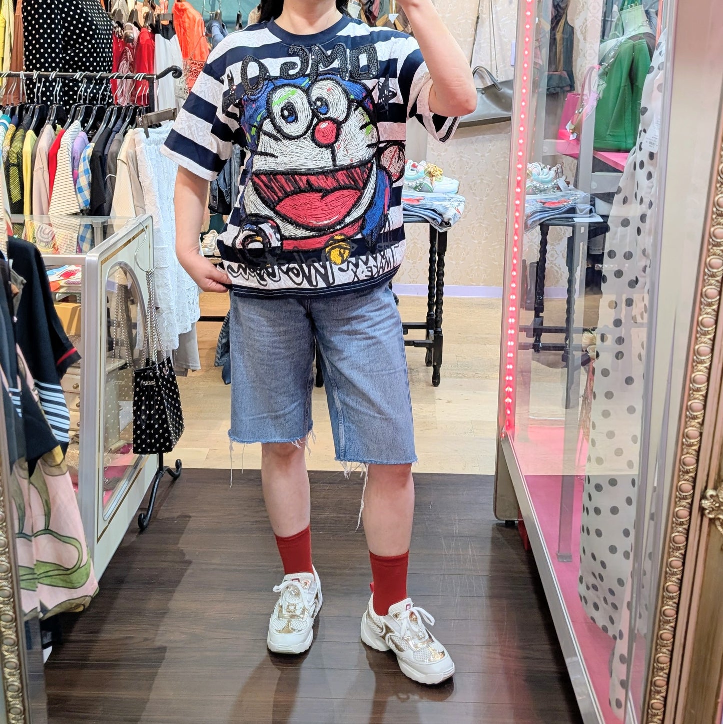 レースボーダードラえもんTシャツ
