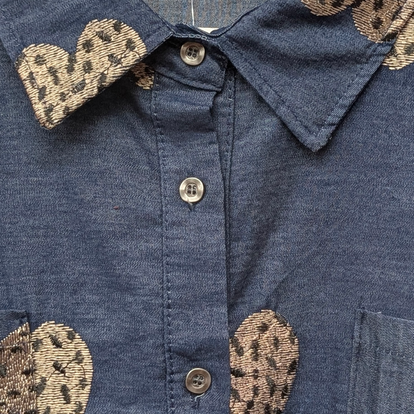 ITALY import ♡刺繍ダンガリーシャツ