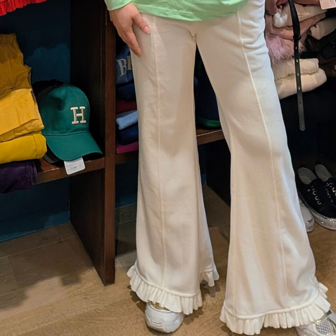 フリースフレアモップパンツ