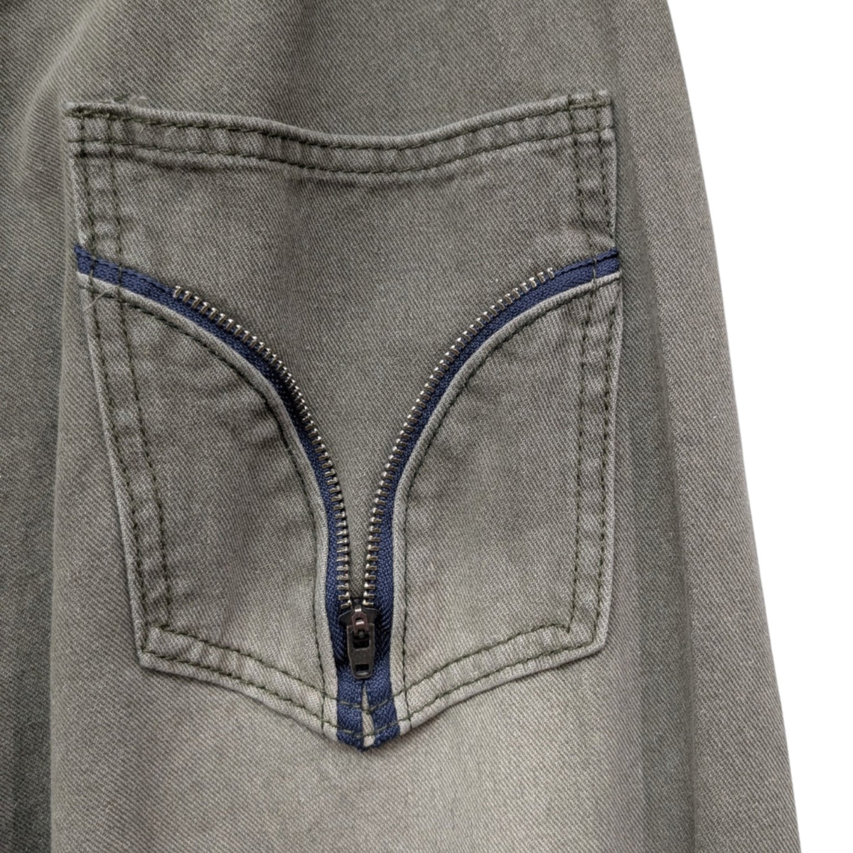 レオパードラインバルキーデニムパンツ