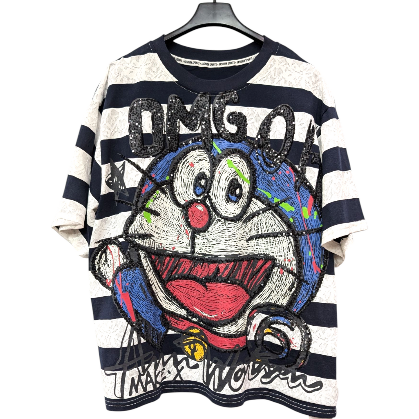 レースボーダードラえもんTシャツ
