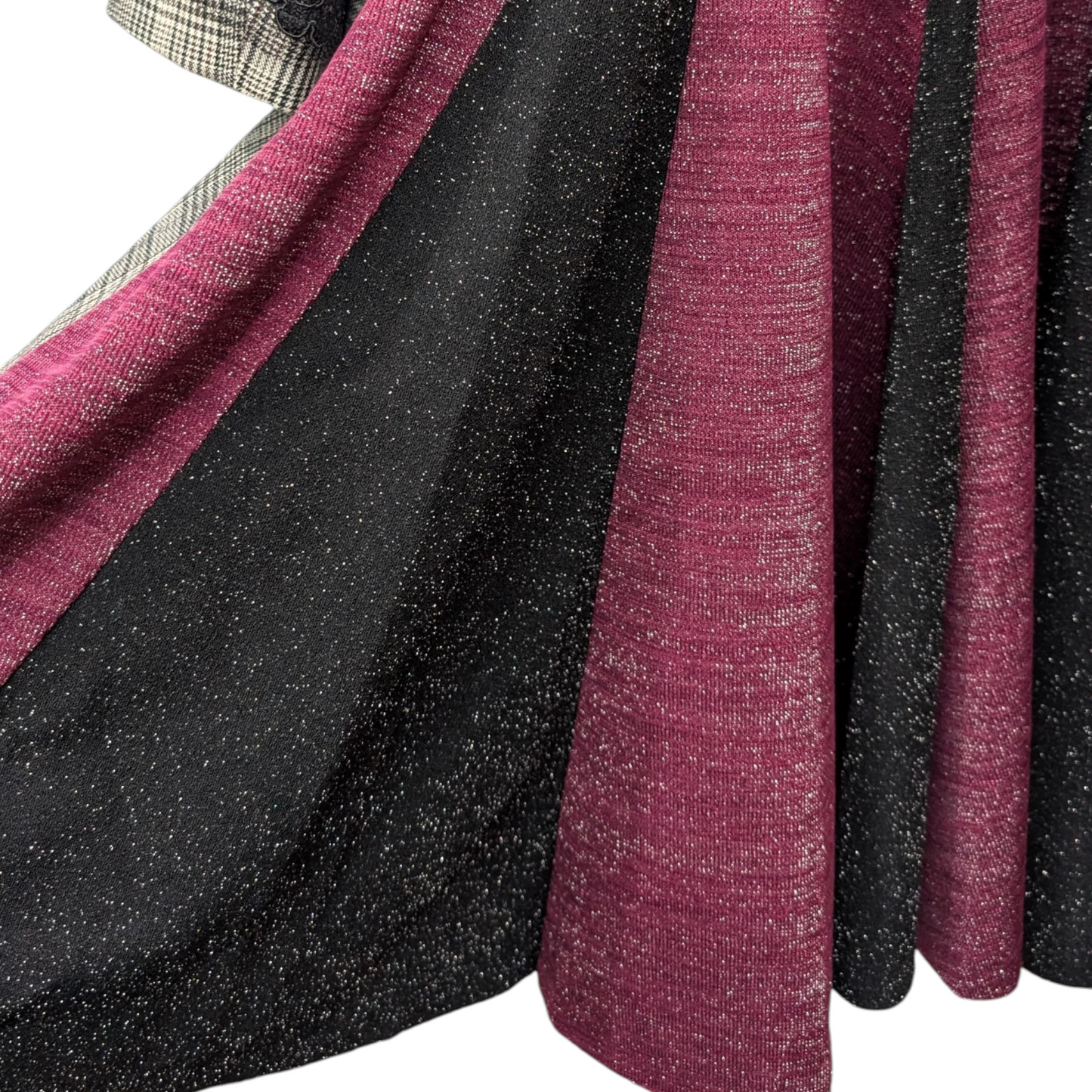 バックラメニットチェックジャケットコート