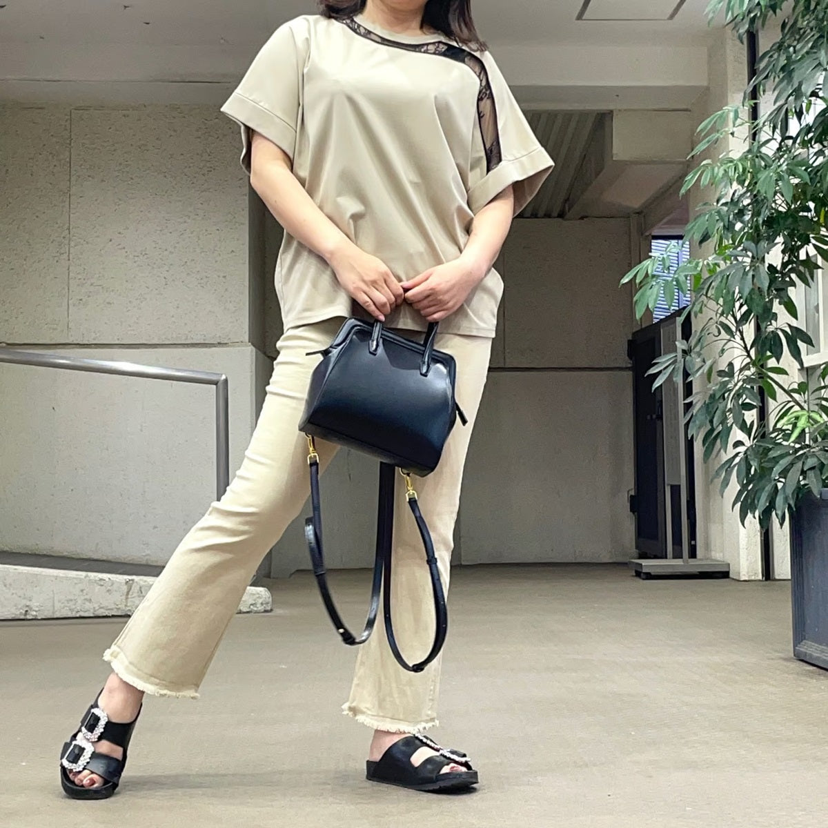 本革ガマ口リュック＆ハンドバッグ