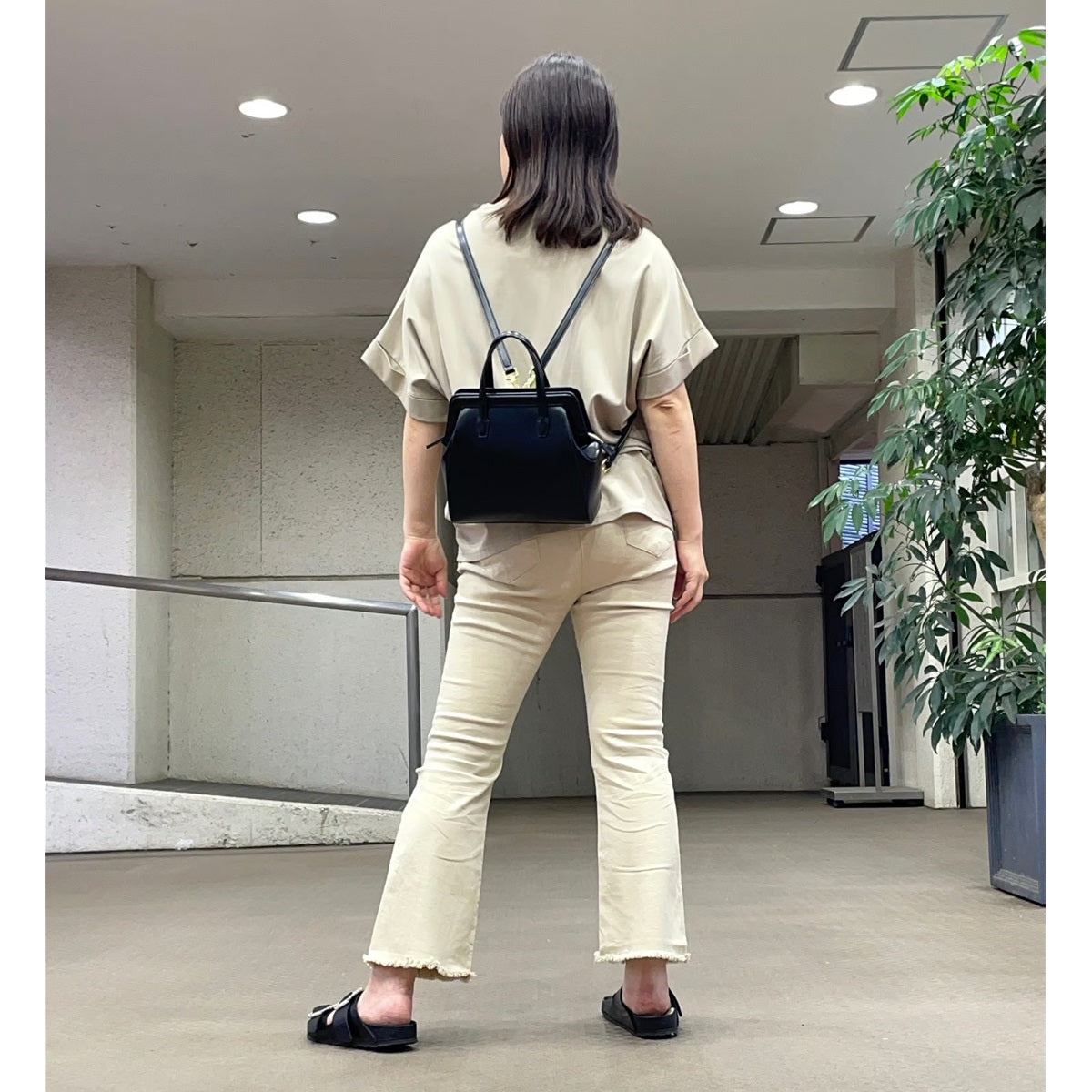 本革ガマ口リュック＆ハンドバッグ
