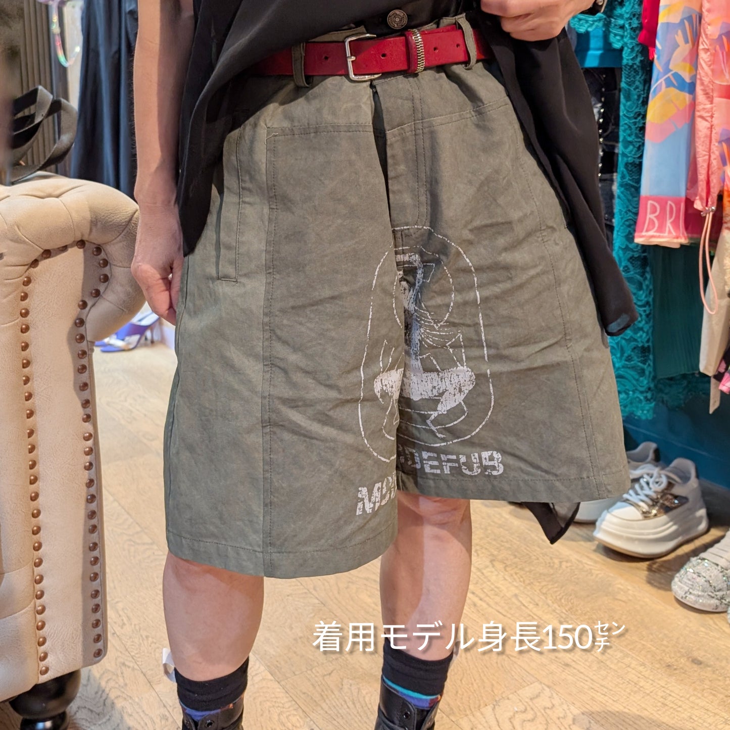 ダブルウエストカーゴハーフパンツ