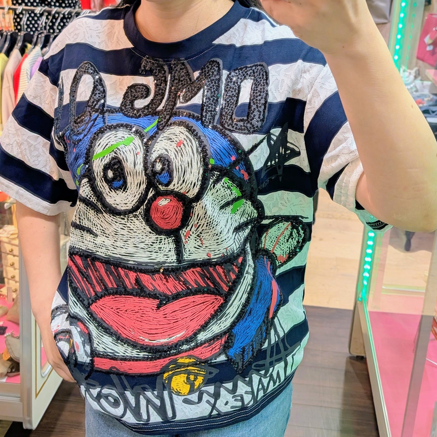レースボーダードラえもんTシャツ
