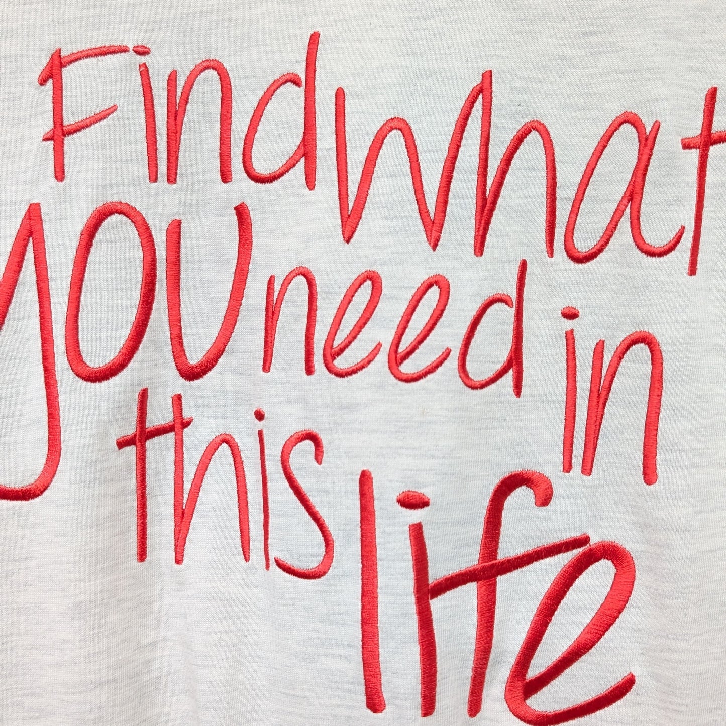 スウェットライク刺繍ロゴロンT