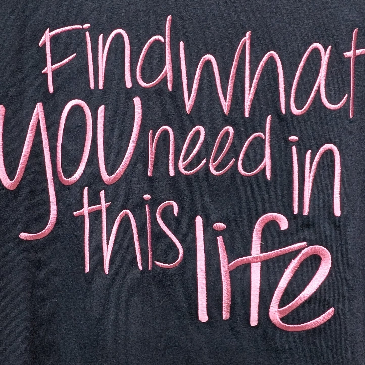 スウェットライク刺繍ロゴロンT