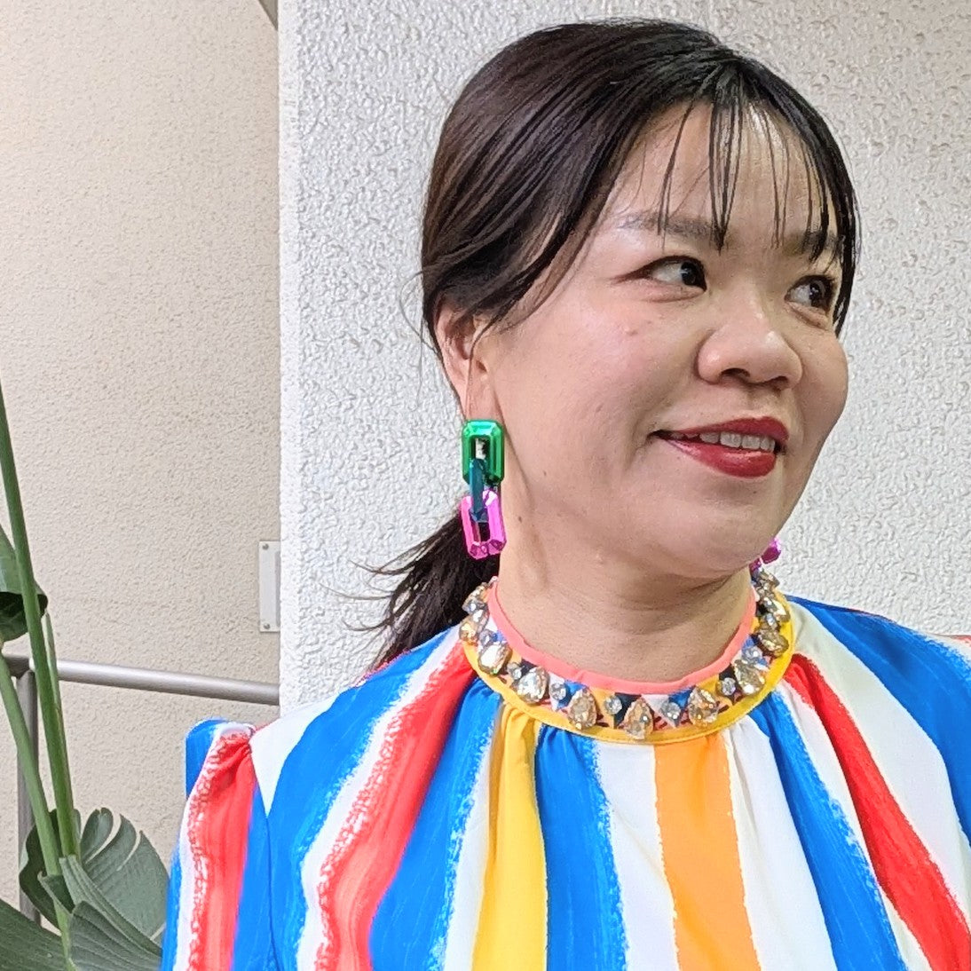 ネオンカラー３連ピアス