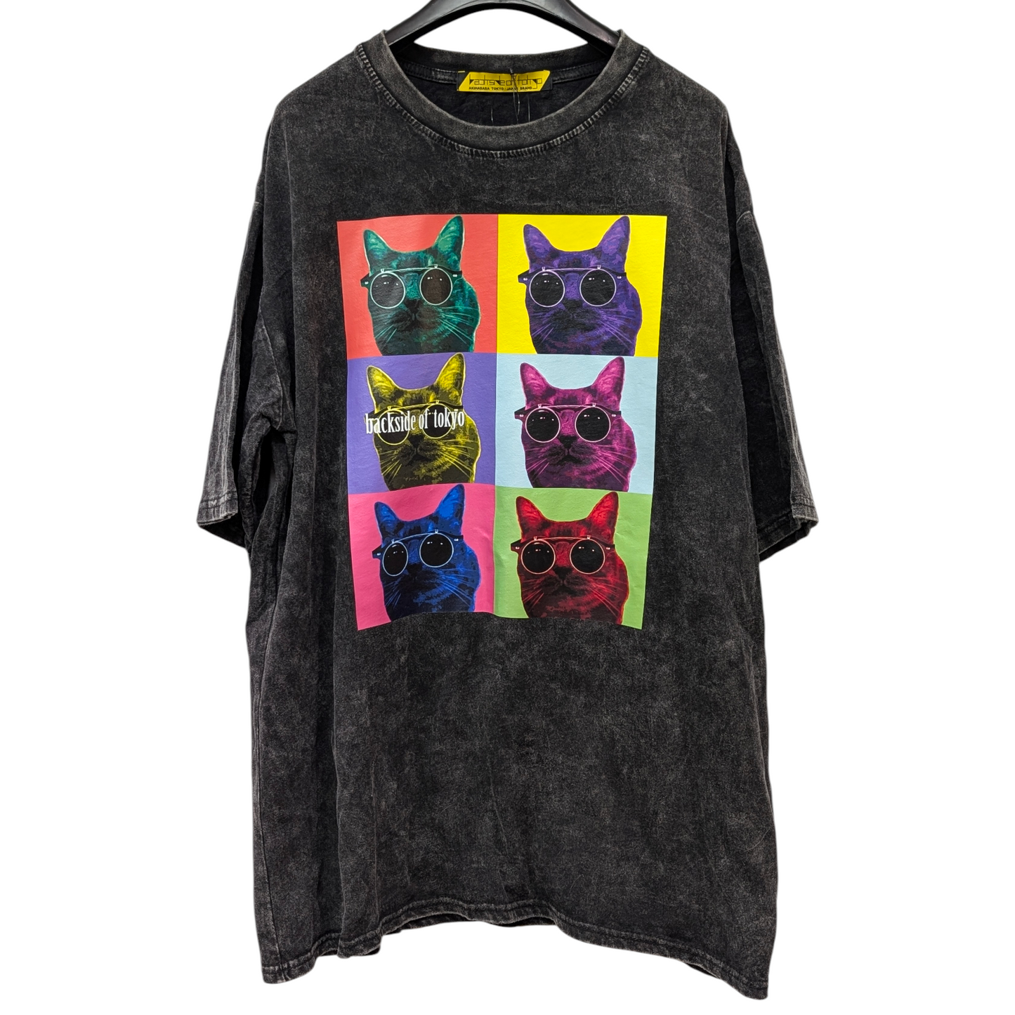 ネコPOPプリントピグメントTシャツ