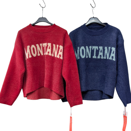 「MONTANA」ロゴバルキーニット