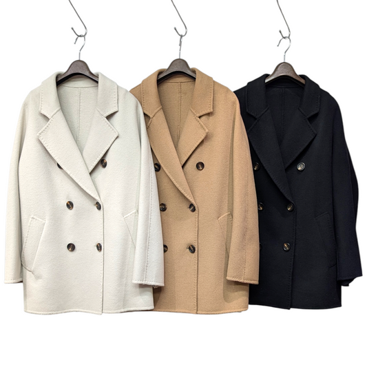 HANDMADEウール100％一重Pコート