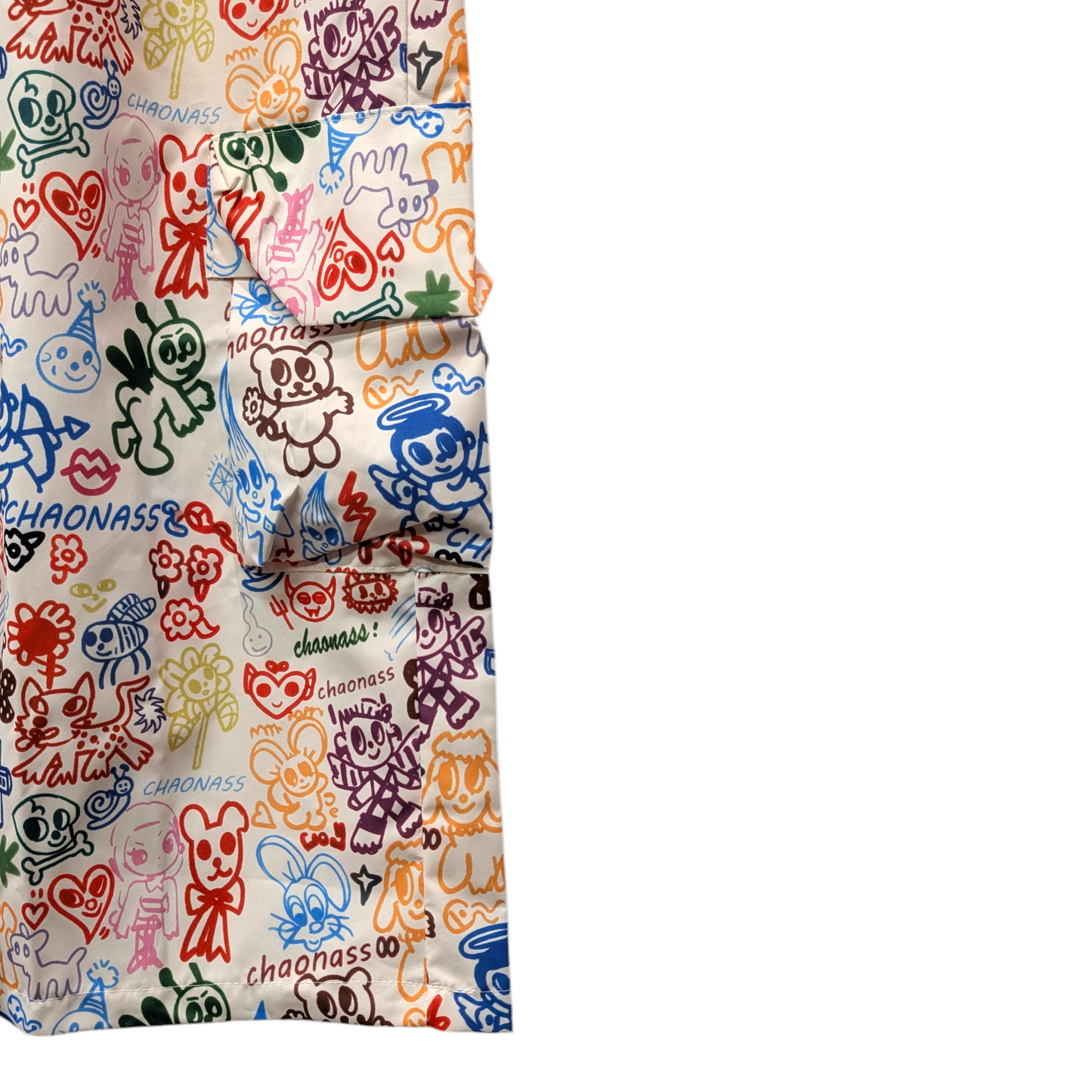 落書き風プリントカーゴパンツ