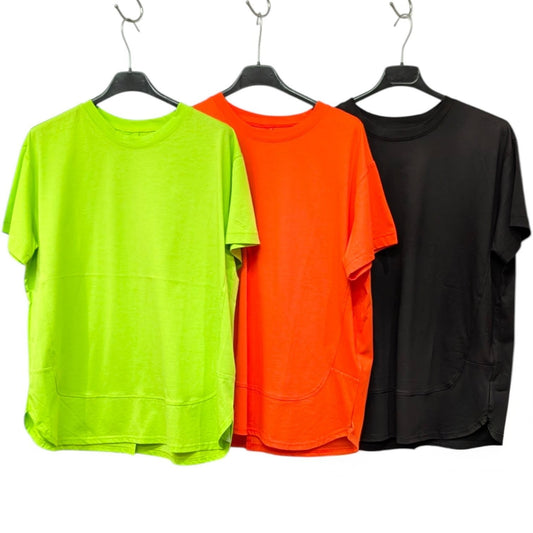 ラウンドヘム燕尾Tシャツ