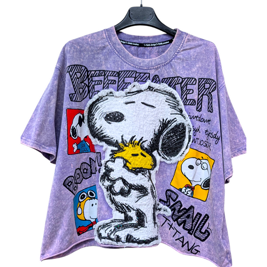 パッチドスヌーピーTシャツ