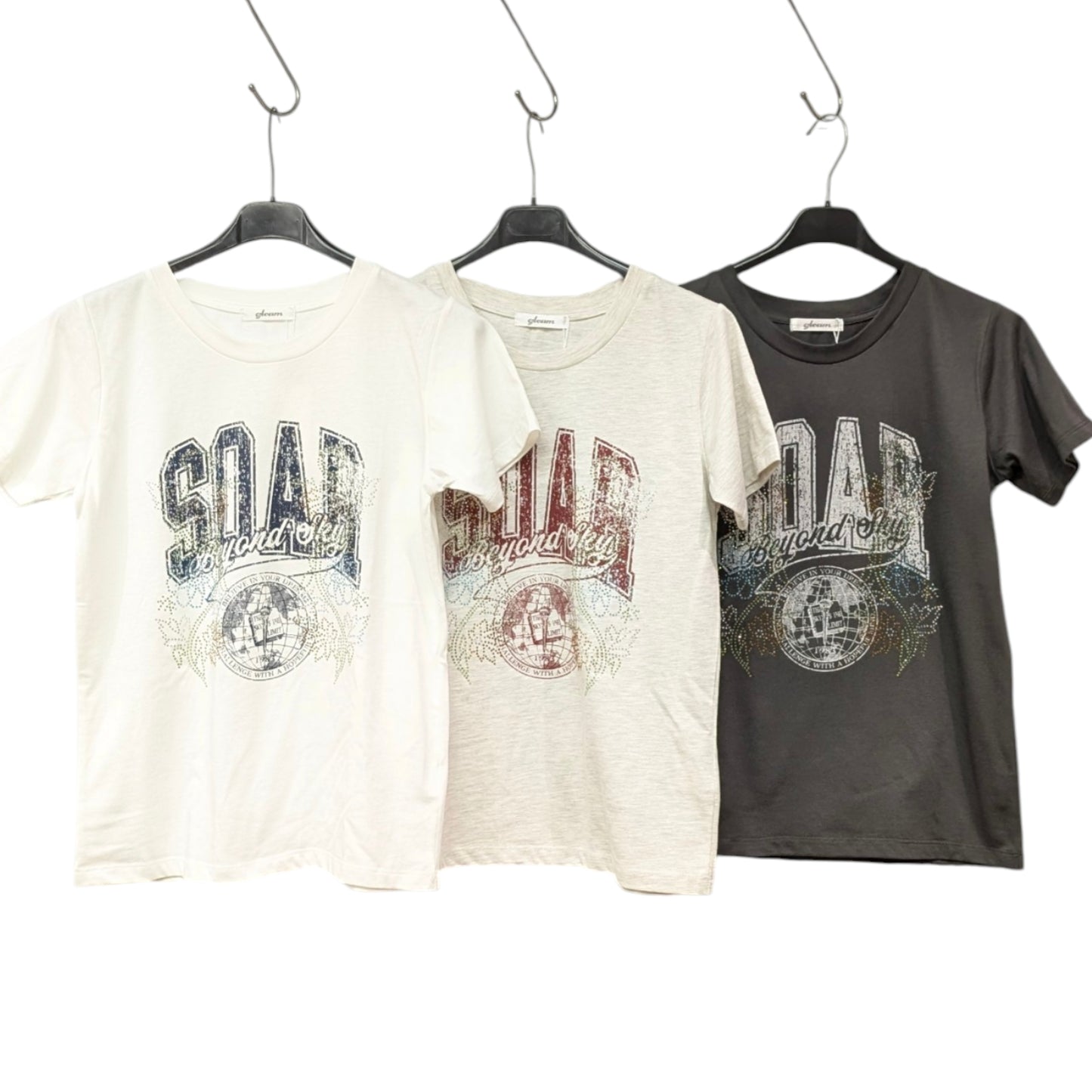 「SOAR」ラインストーンチビTシャツ