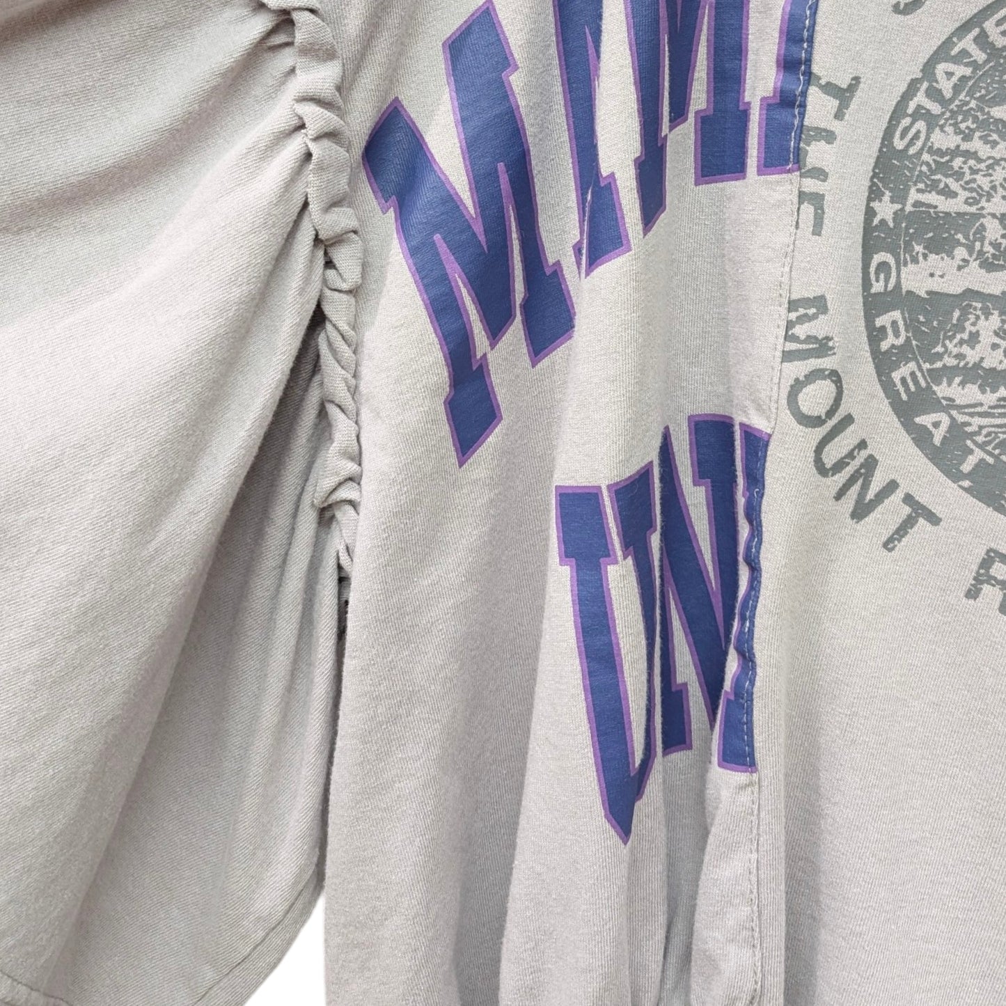 切替フリルロゴ五分袖Tシャツ