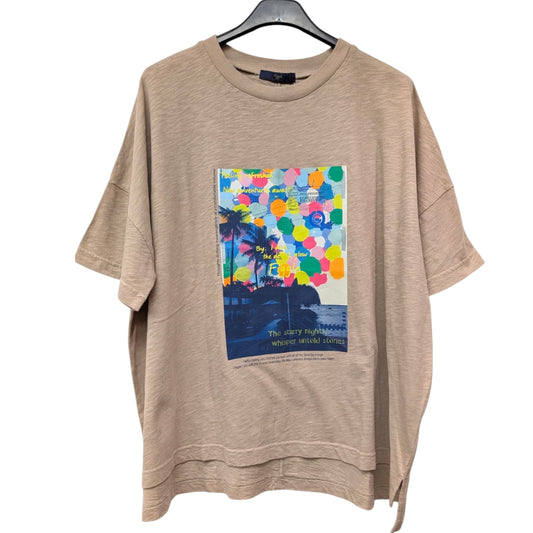 スラブコットンバルーンプリントTシャツ