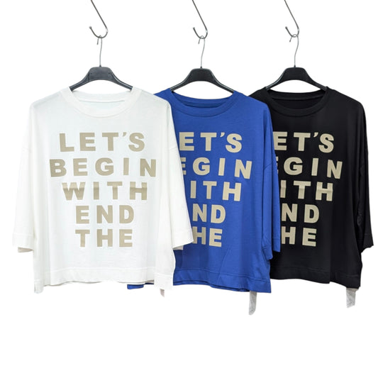 BIGパッチドロゴ七分袖Tシャツ