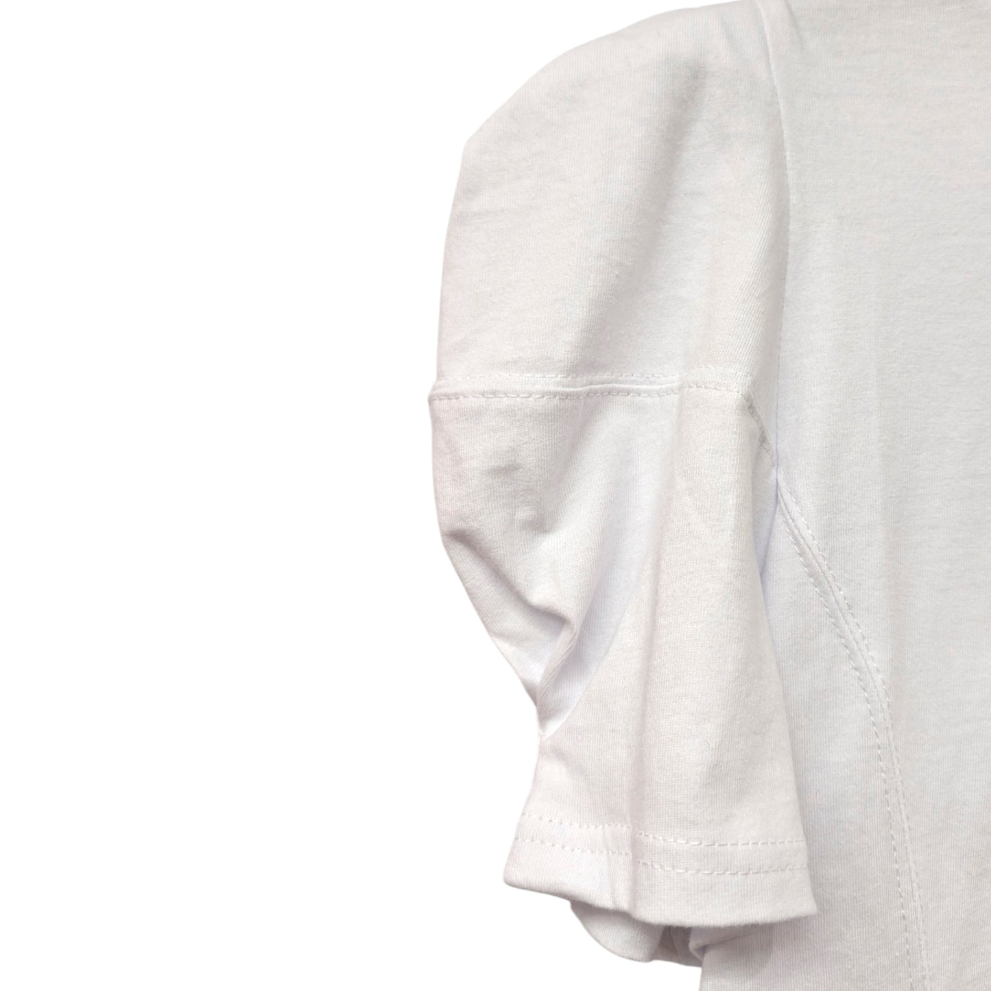 シルバーチェーン付きパフスリーブTシャツ