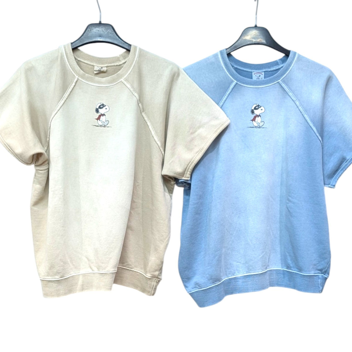 【PEANUTS】ヴィンテージ加工スヌーピー半袖スウェット