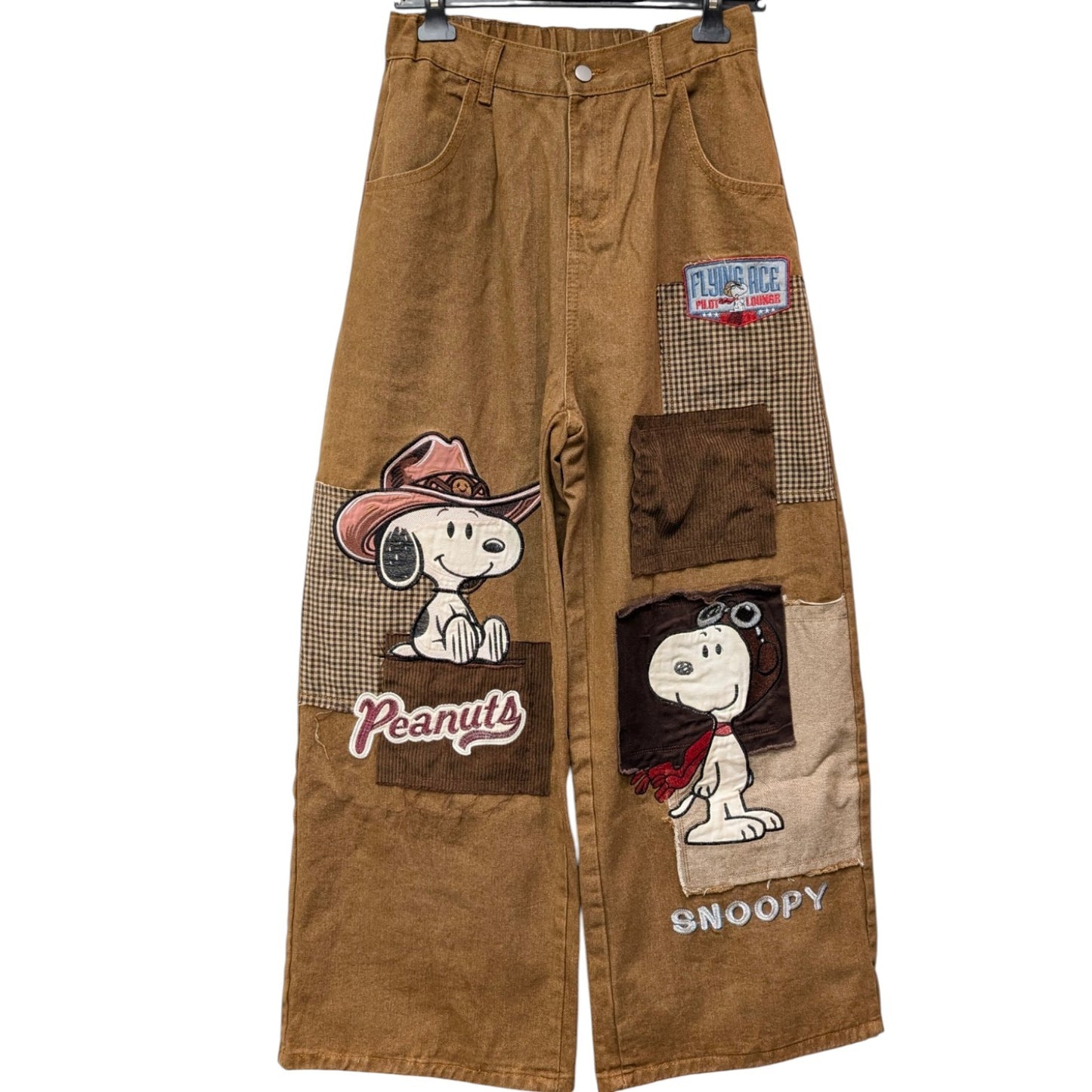 スヌーピーパッチドビックデニムパンツ