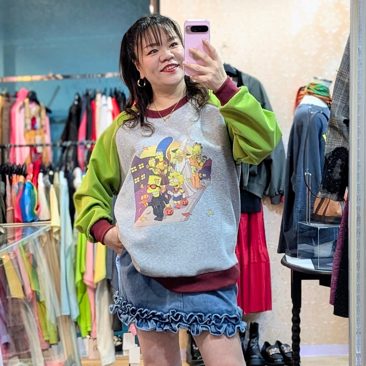 シンプソンズ配色スウェット