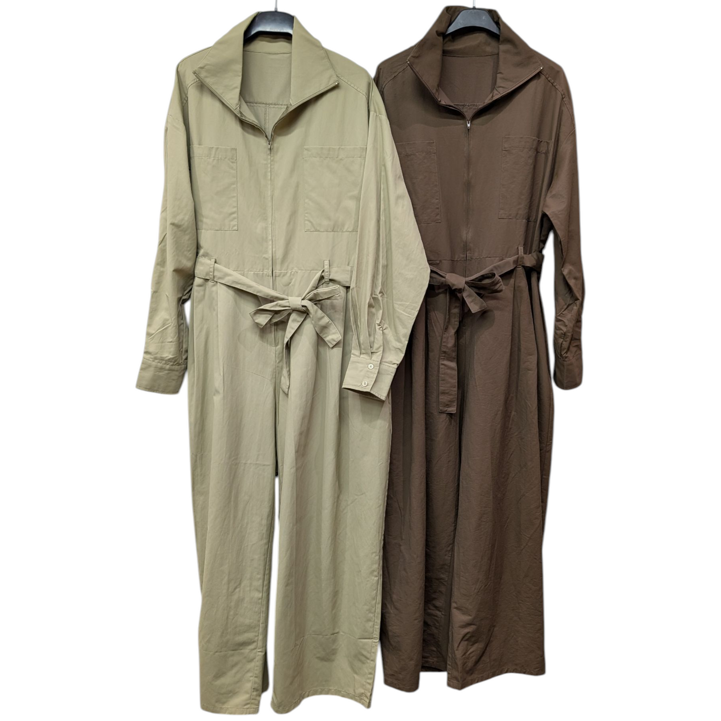 ハイネックジップアップつなぎ