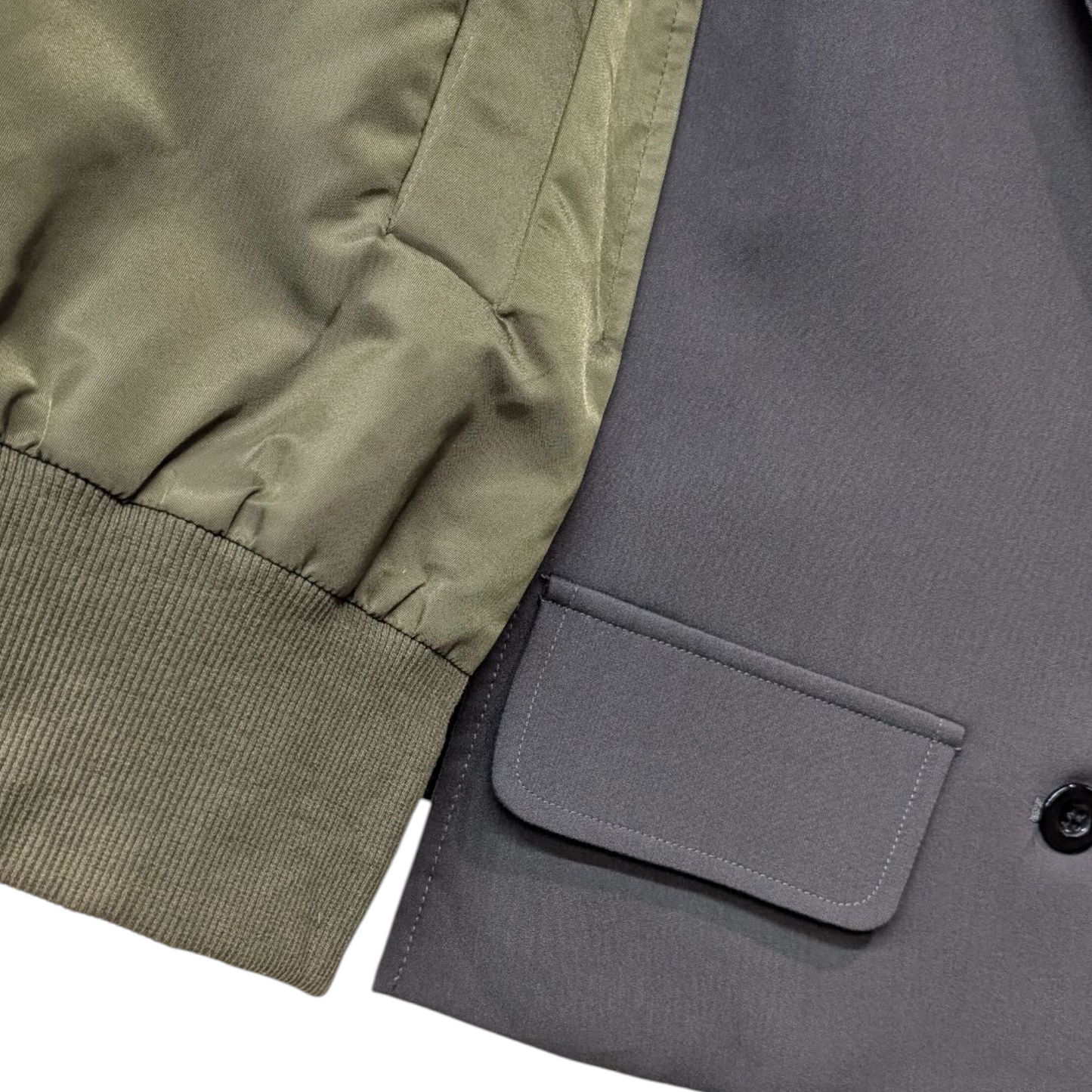 ハーフブルゾン切替えショートジャケット