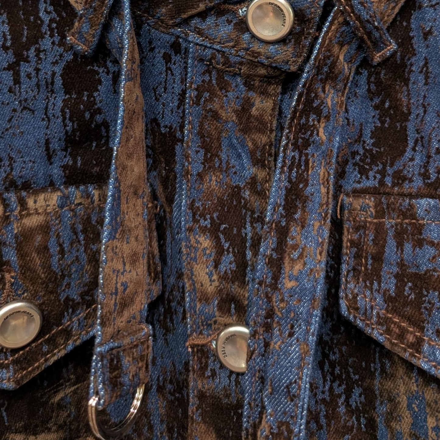 ベロアオンデニムショートブルゾン