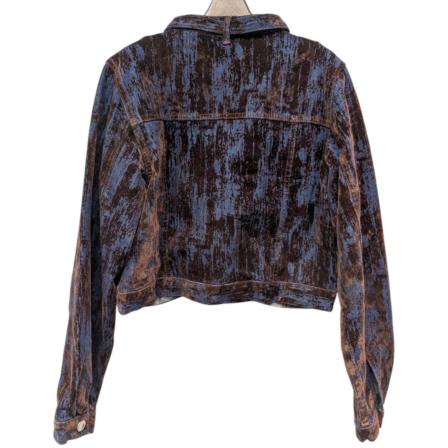 ベロアオンデニムショートブルゾン