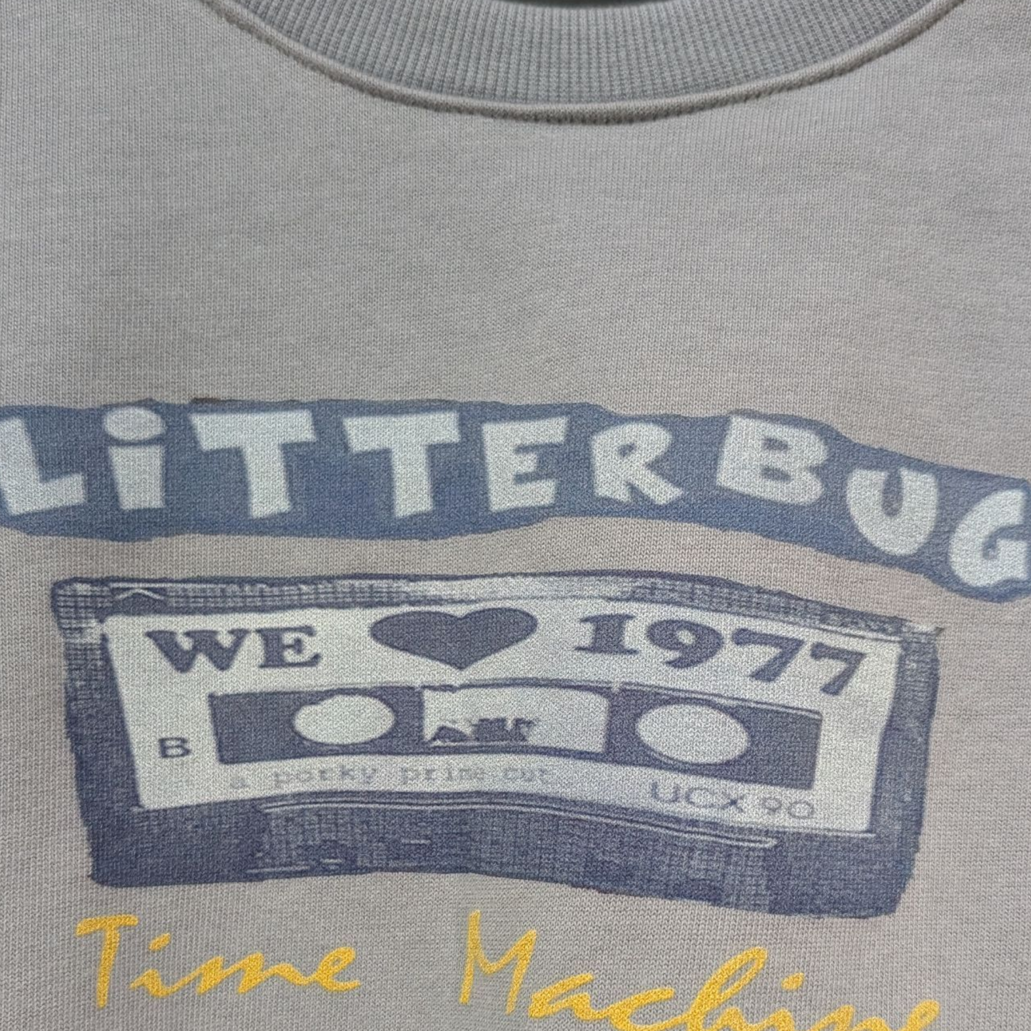 カセットプリント二重袖ロンT