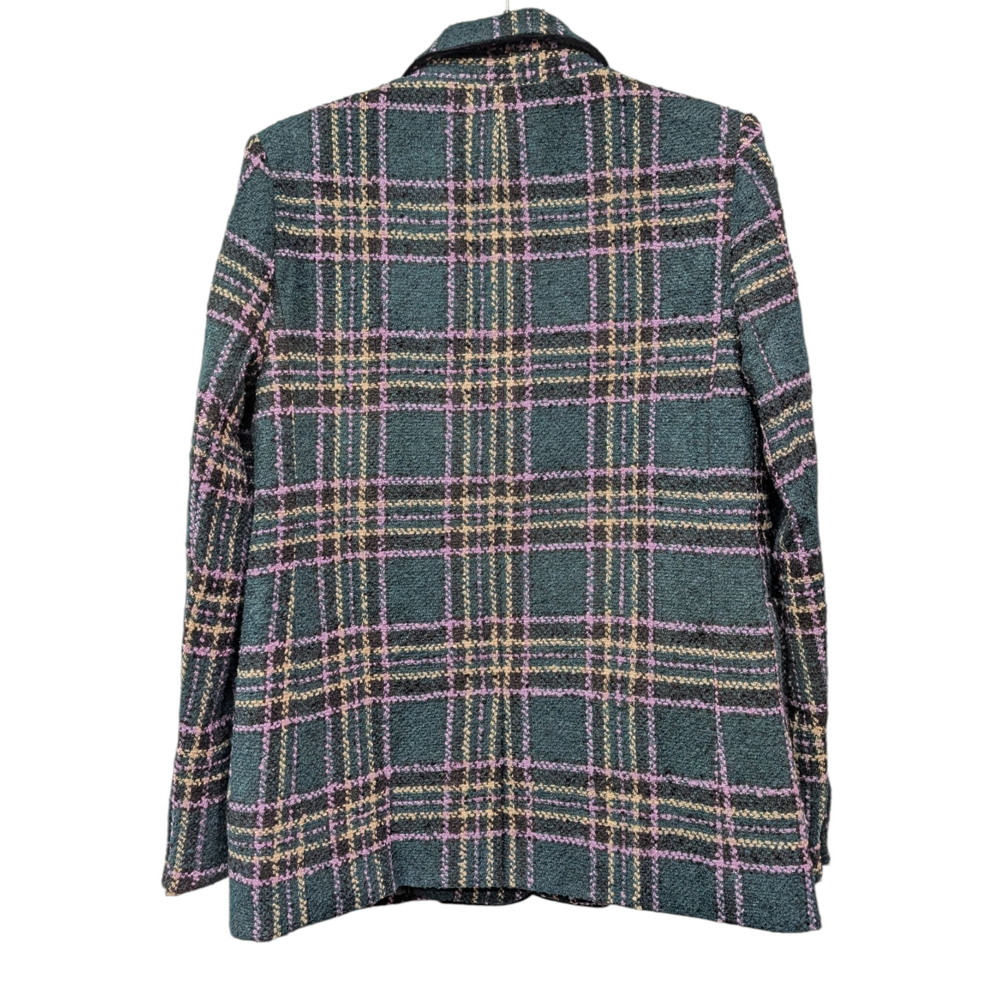 ベロアパイピングチェックウールジャケット