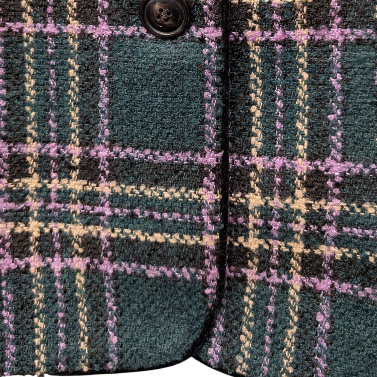 ベロアパイピングチェックウールジャケット