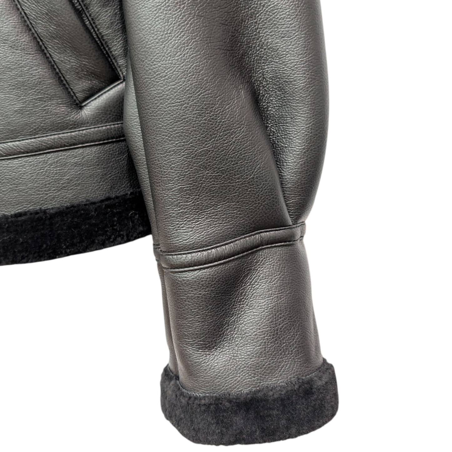 ムートンライクラムレザーブルゾン