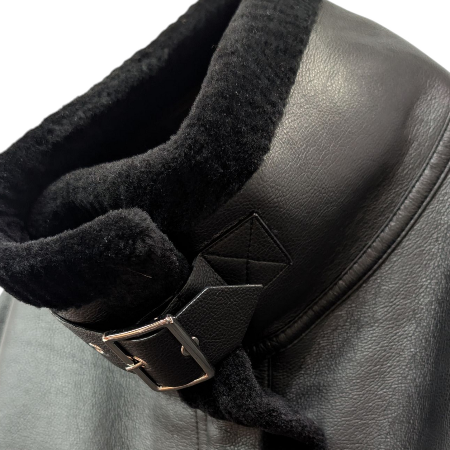 ムートンライクラムレザーブルゾン