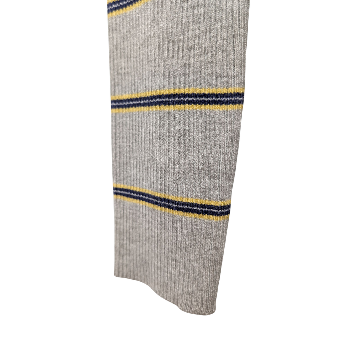 レーヨン混ボーダーリブクルーニット