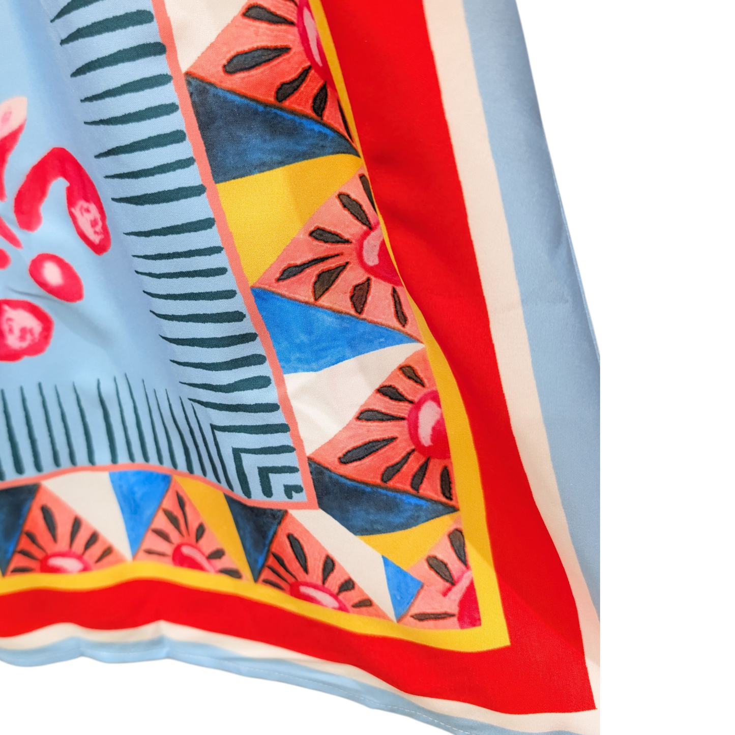 レインボーストライプビジューネックドレス