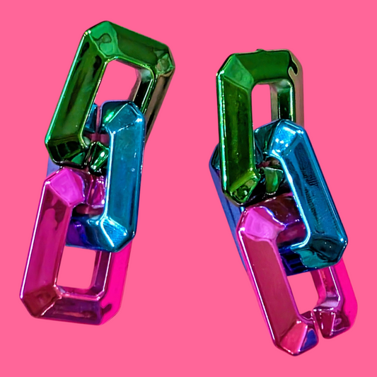 ネオンカラー３連ピアス