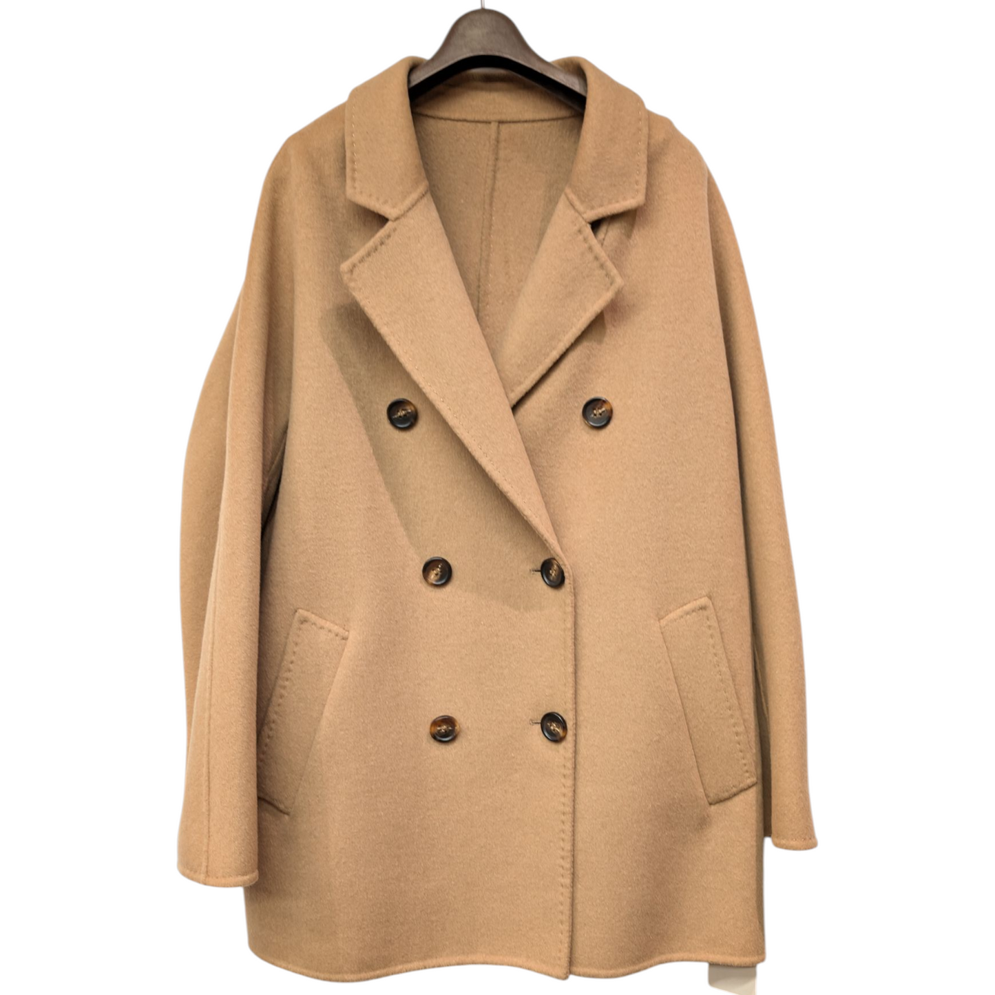 HANDMADEウール100％一重Pコート