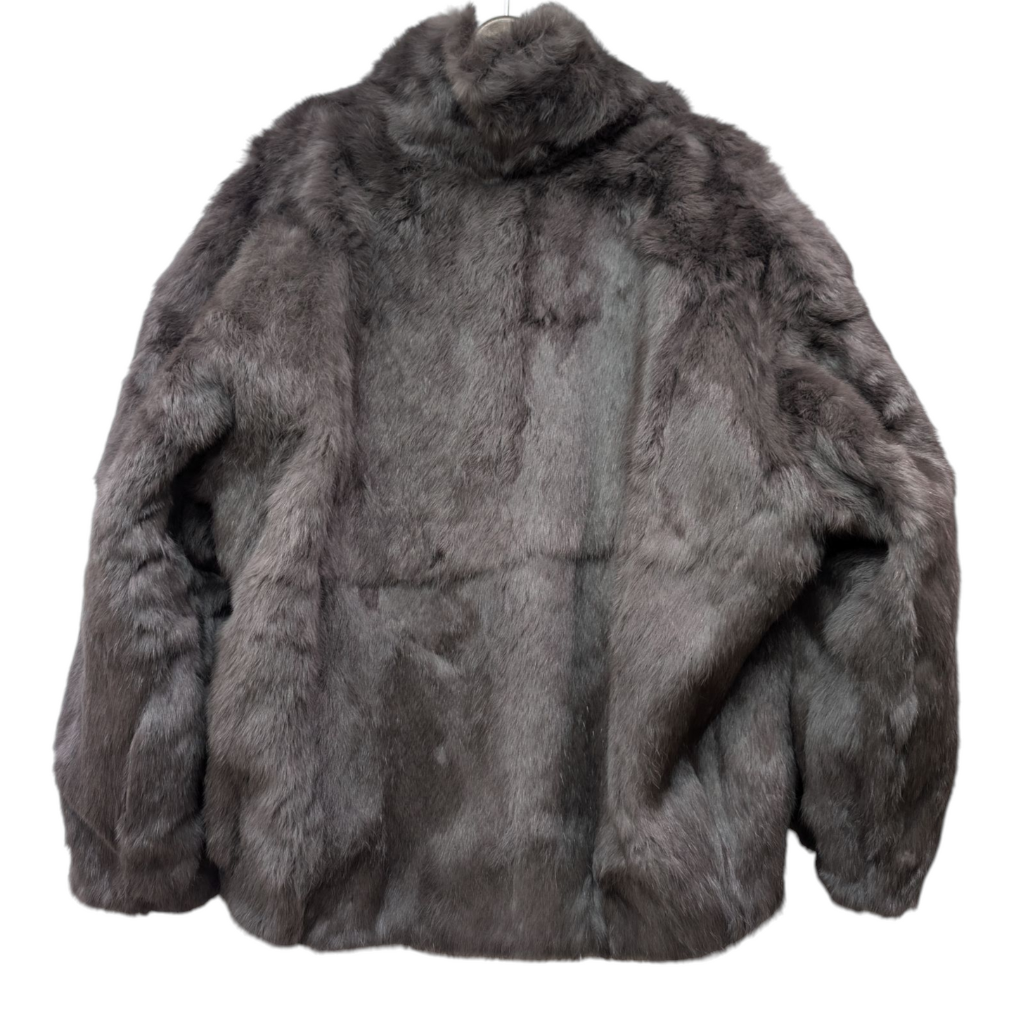 ラビットファー×ナイロンリバーシブルブルゾン　ブラック