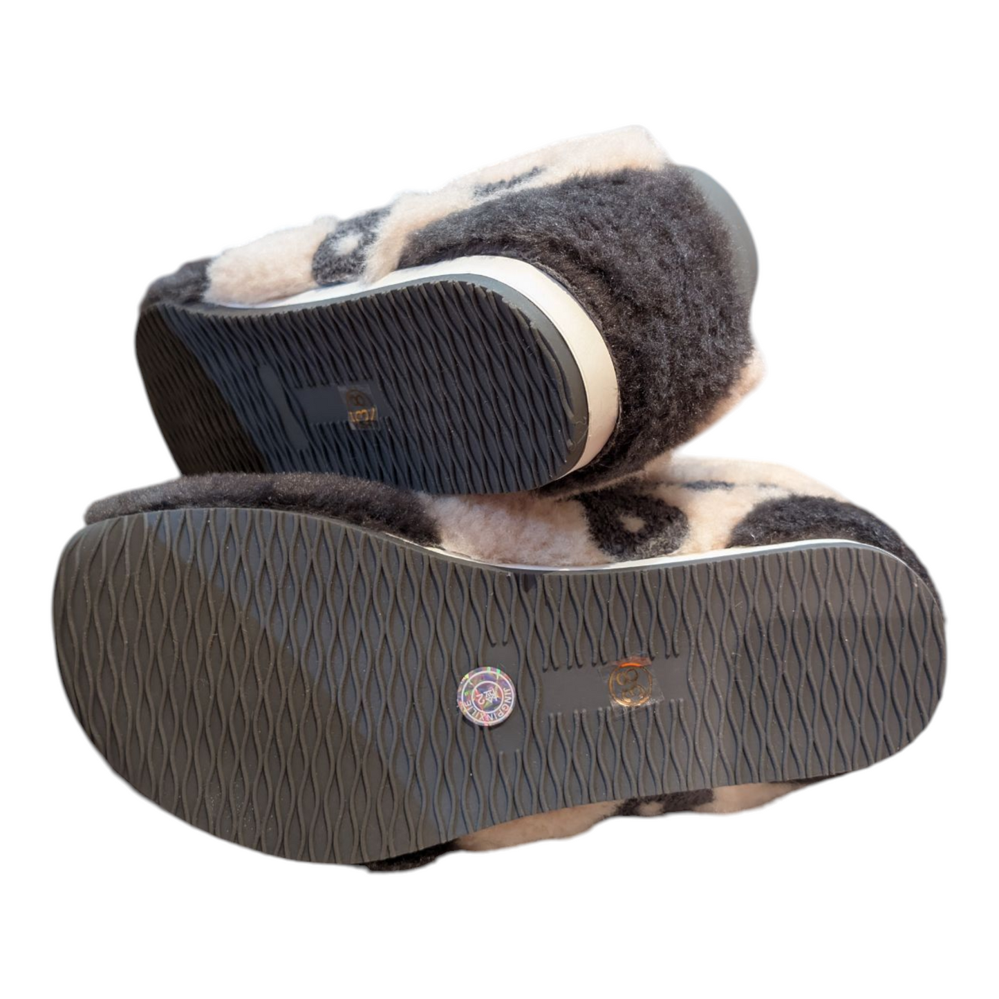 スクエアトゥバイカラーボアスニーカー