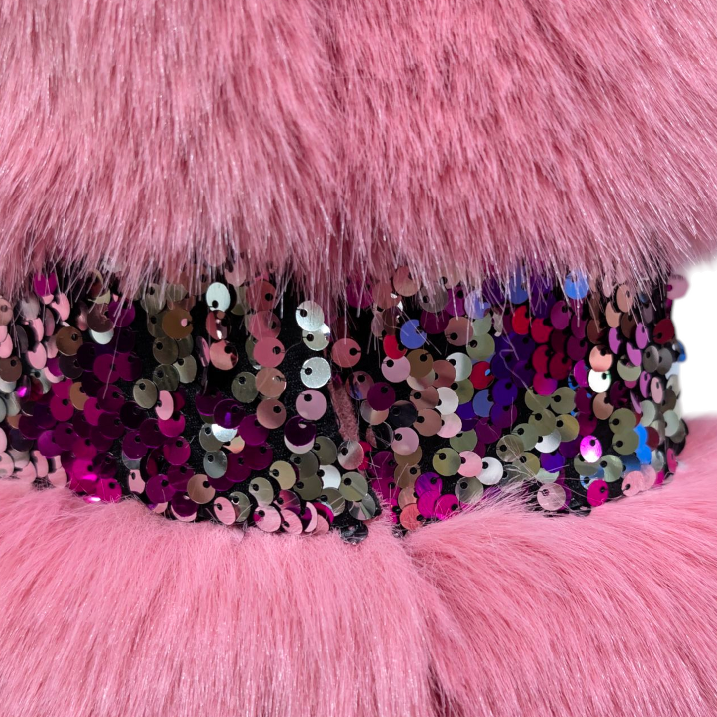 スパンコールボーダーファーライクベスト