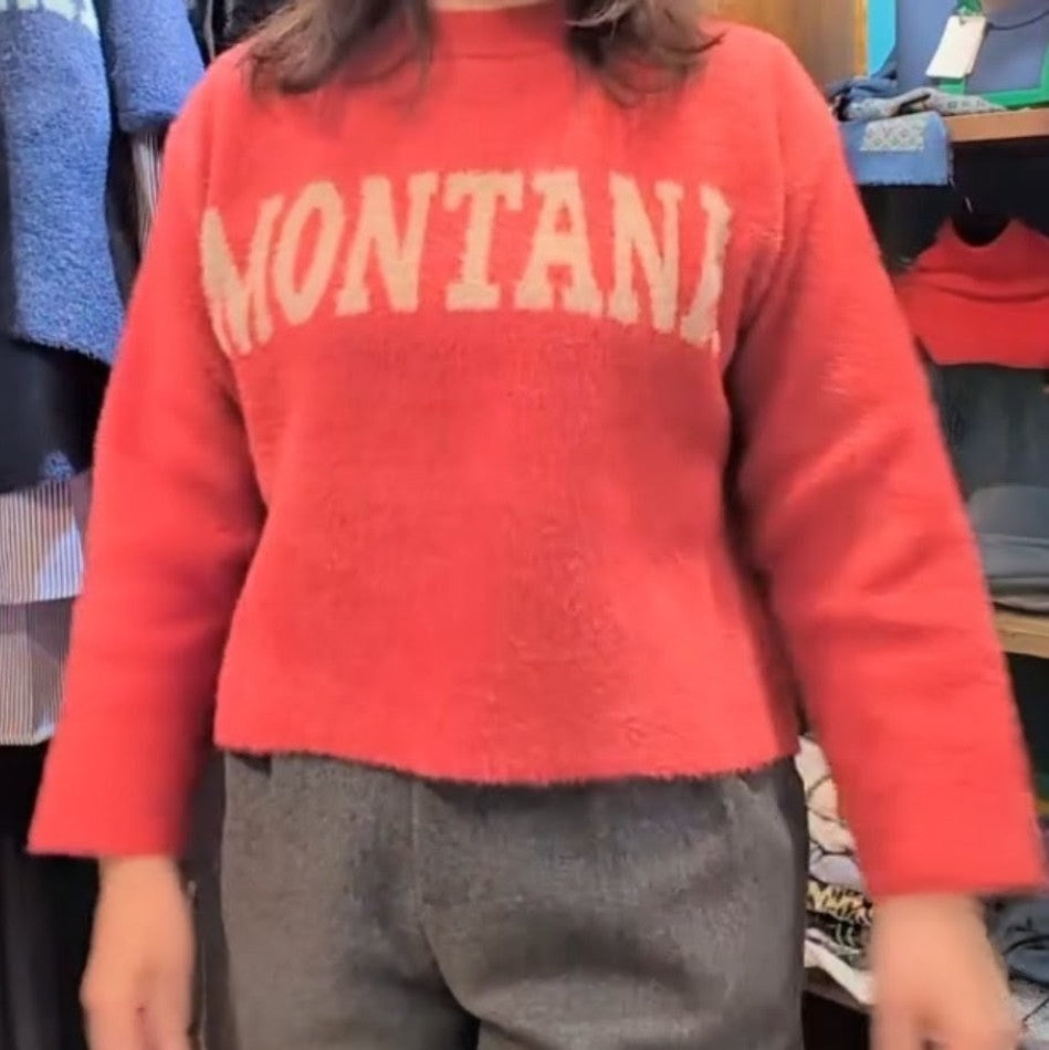 「MONTANA」ロゴバルキーニット